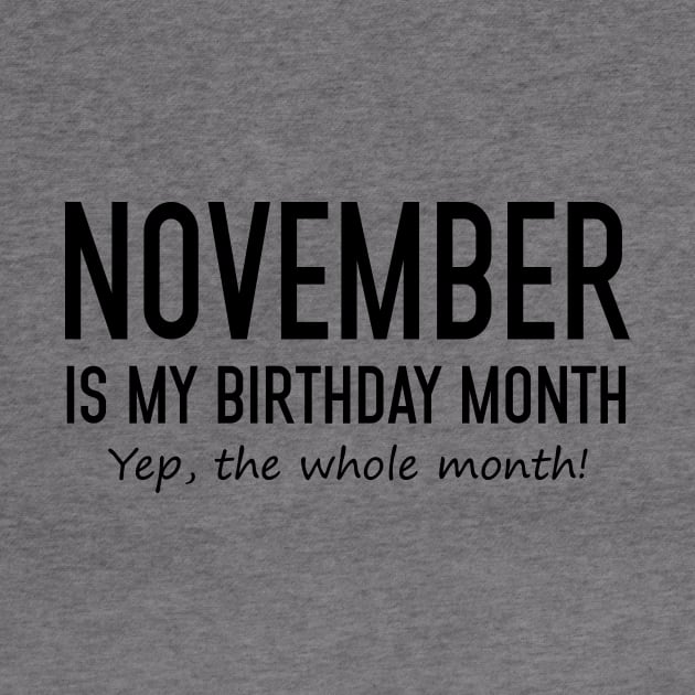 November Is My Birthday Month Yeb The Whole Month by Vladis